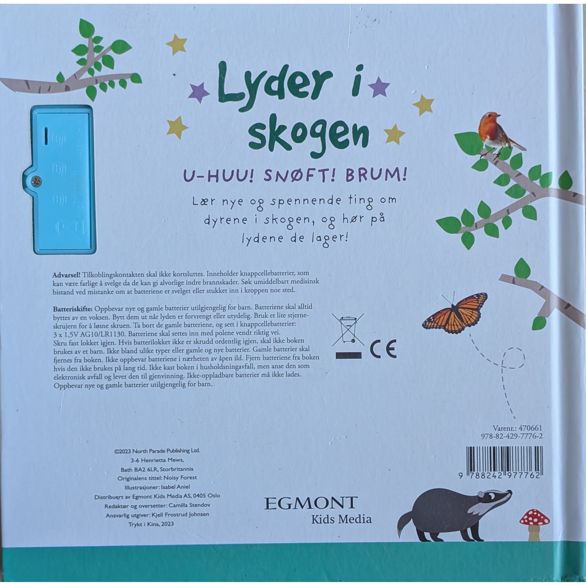 Lyder i skogen, med 6 morsomme skogslyder. Brukte bøker hos Inventaret