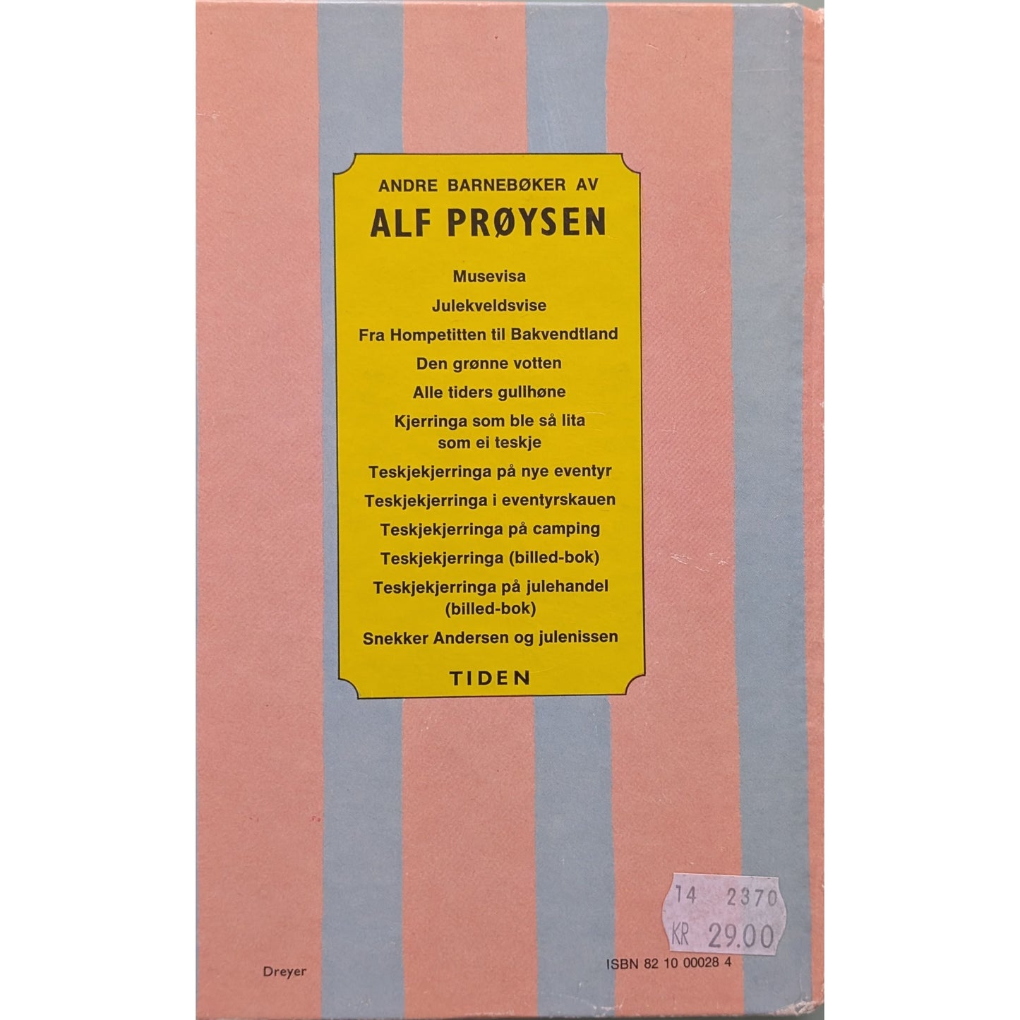 Sirkus Mikkelikski, brukte barnebøker av Alf Prøysen hos Inventaret