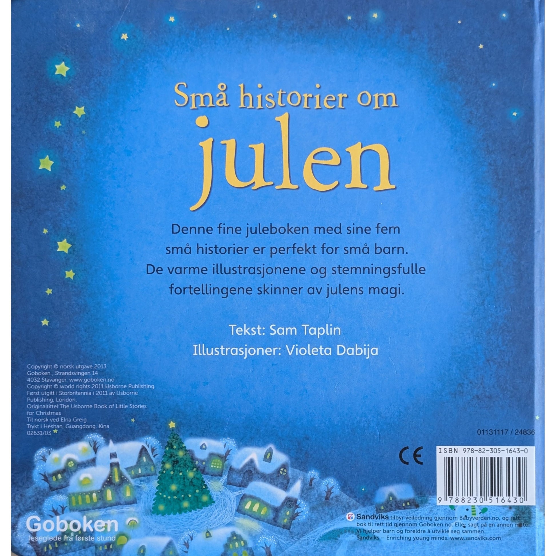 Små historier om julen. Brukt barnebok fra Go'boken av Sam Taplin