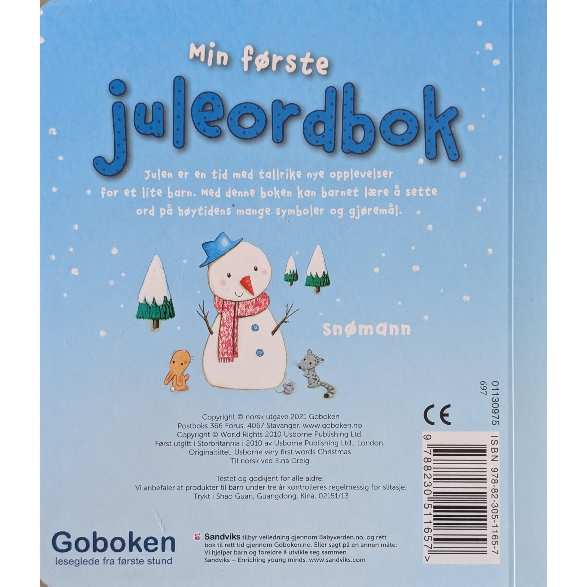 Min første juleordbok. Brukt barnebok fra Go'boken hos Inventaret