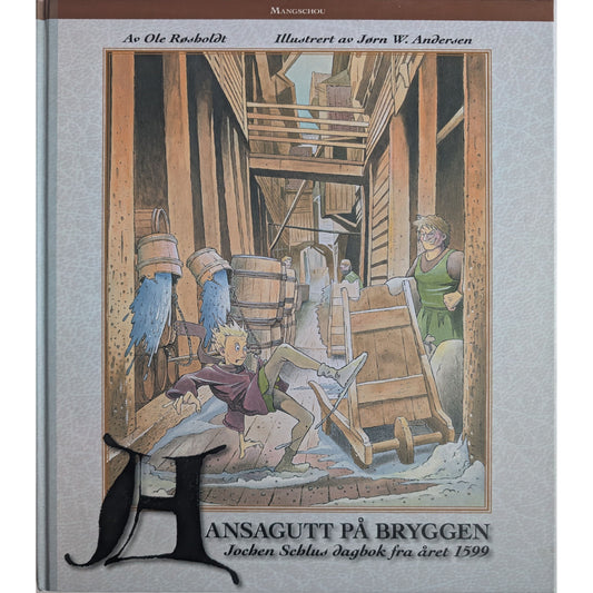 Hansagutt på Bryggen, brukte bøker av Ole Røsholdt hos Inventaret