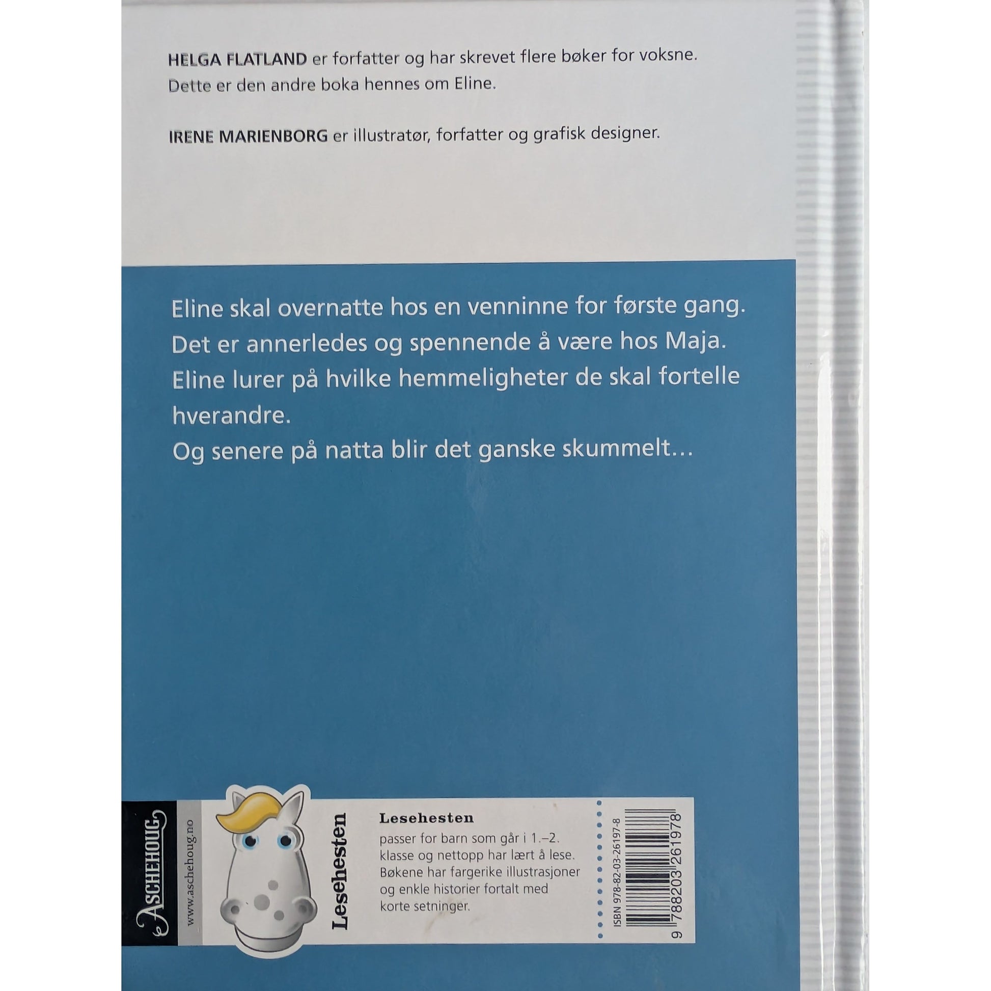 Eline overnatter. Brukte barnebøker av Helga Flatland hos Inventaret