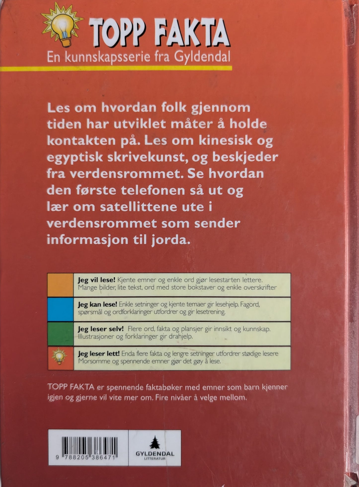 Kommunikasjon, brukte bøker i serien Topp Fakta fra Gyldendal