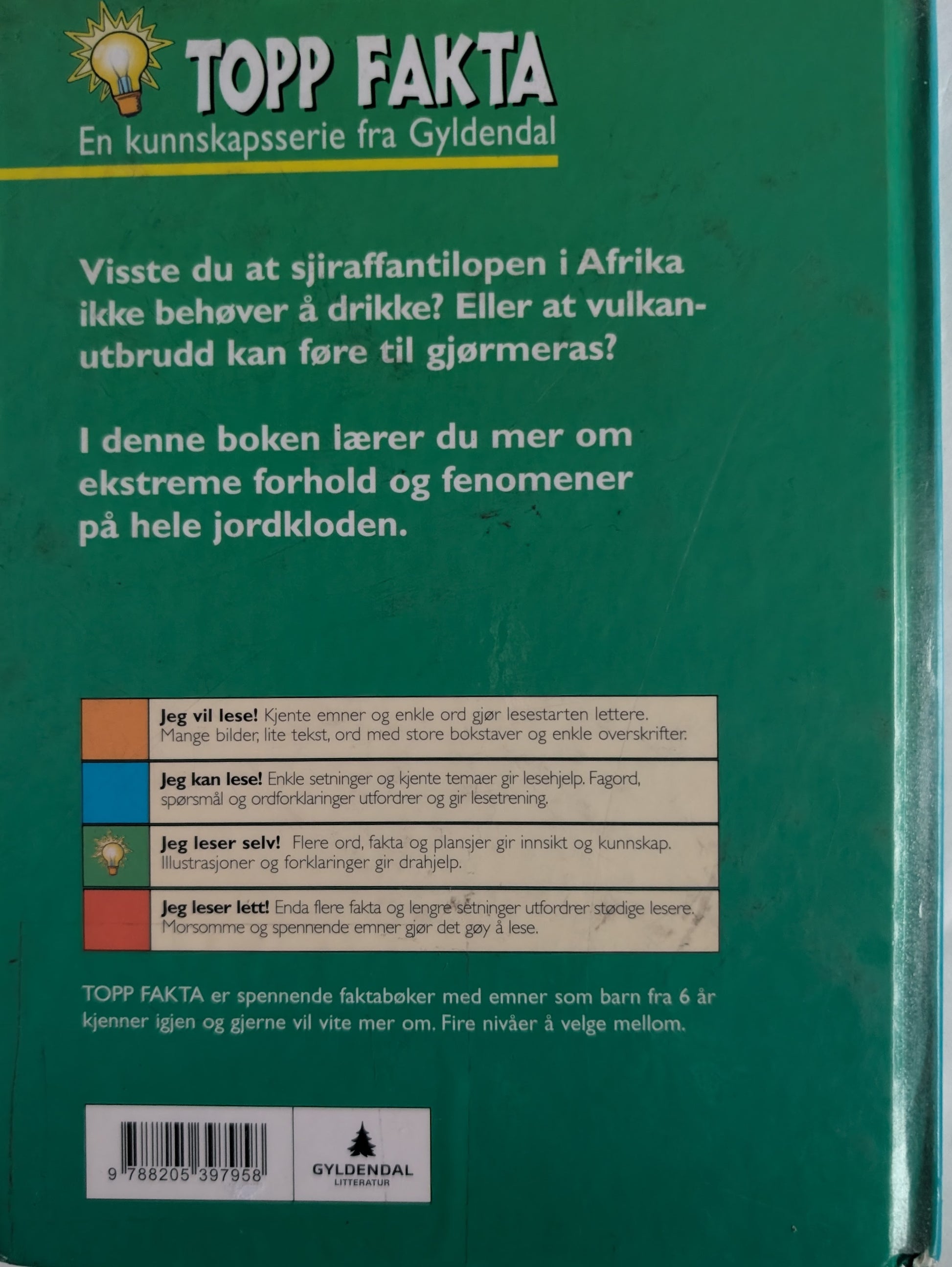 Ekstreme forhold, brukte bøker i serien Topp Fakta fra Gyldendal