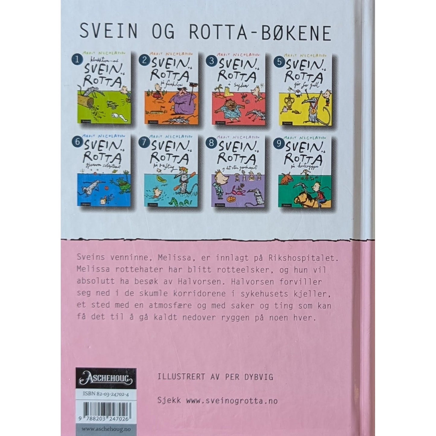 Svein og rotta på hospitalet, brukte bøker av Marit Nicolaysen 