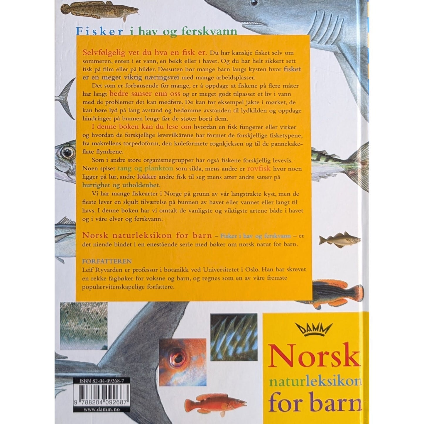 Fisker, brukte bøker av Leif Ryvarden. Norsk naturleksikon for barn