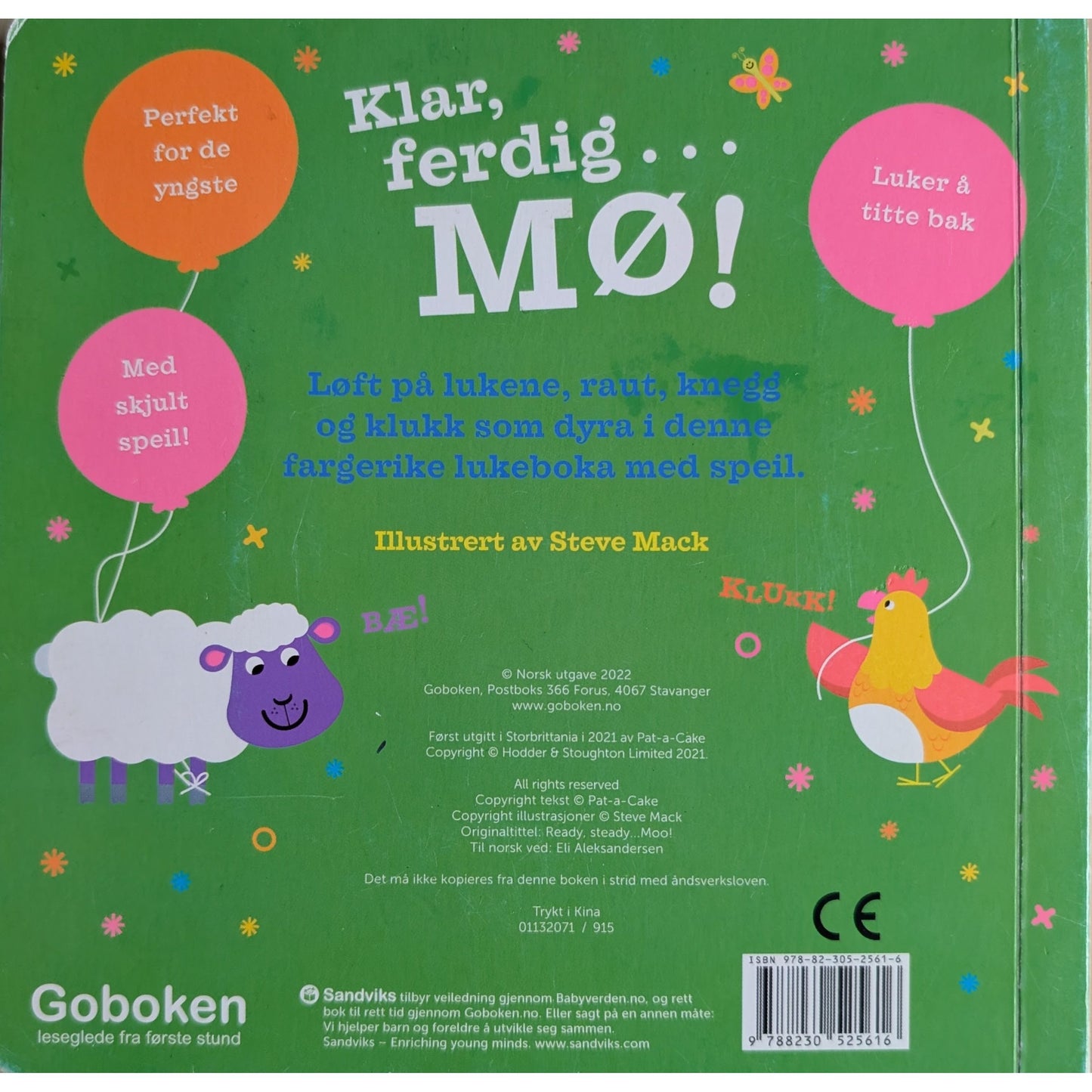 Klar, ferdig...MØ! Brukte, kartonerte bøker med klaffer for de minste