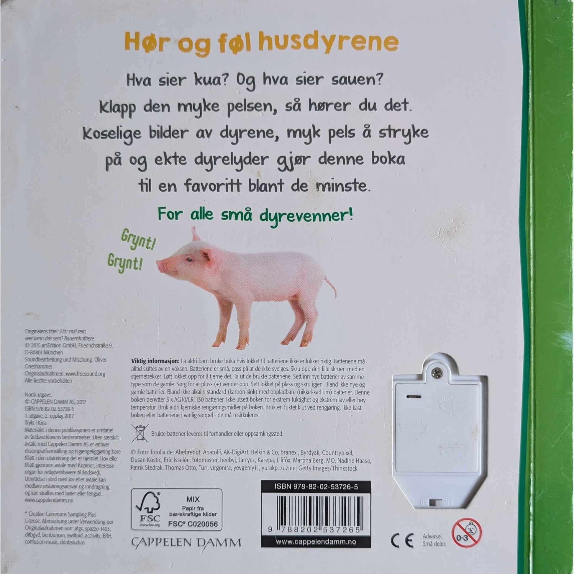 Husdyr -  Klapp på pelsen og hør dyrelydene. Brukte bøker med lyd