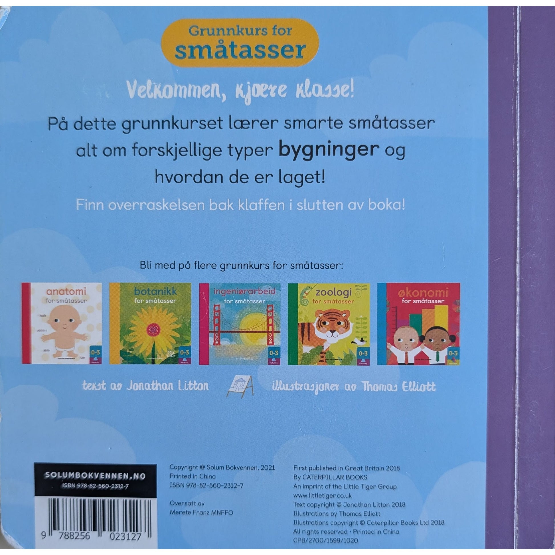 Arkitektur for småtasser, brukte bøker i Grunnkurs for småtasserserien