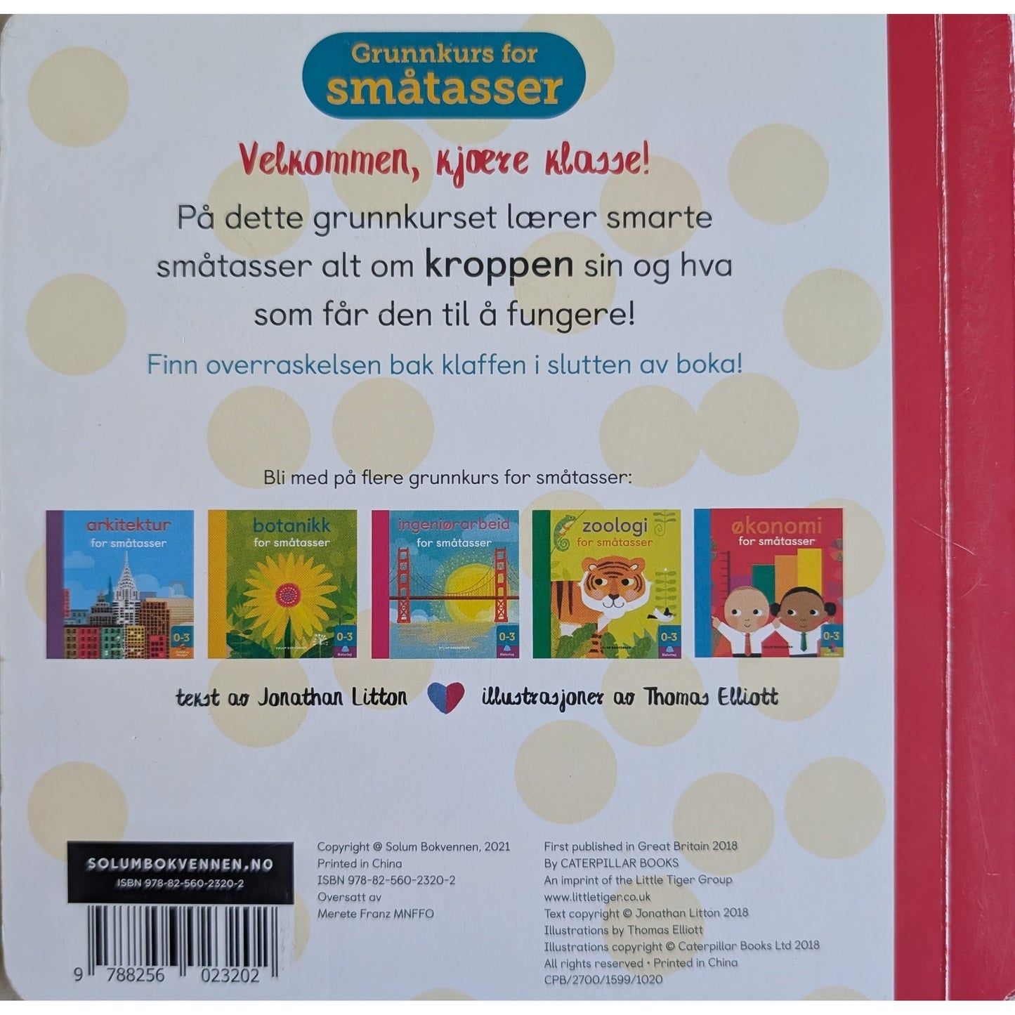 Anatomi for småtasser, brukte bøker i Grunnkurs for småtasserserien