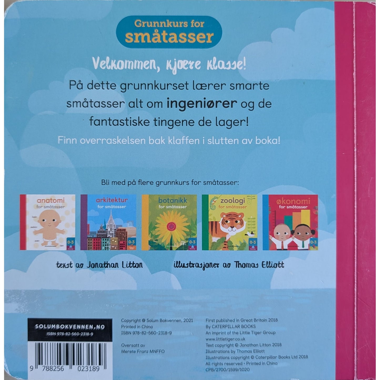 Ingeniørarbeid for småtasser, brukte bøker i Grunnkurs for småtasserserien