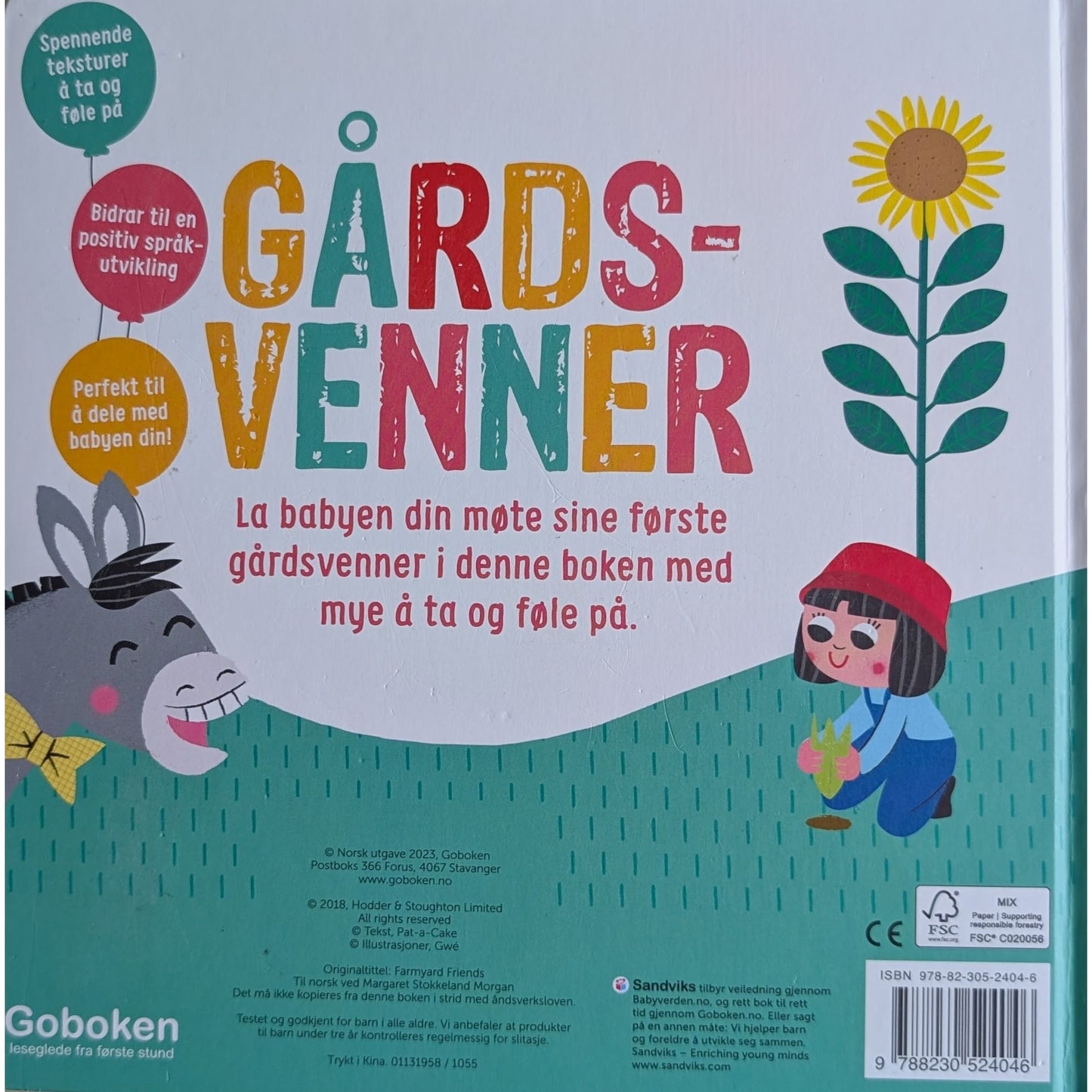 Min første ta og føle på-bok - Gårdsvenner, brukte bøker. Pekebøker