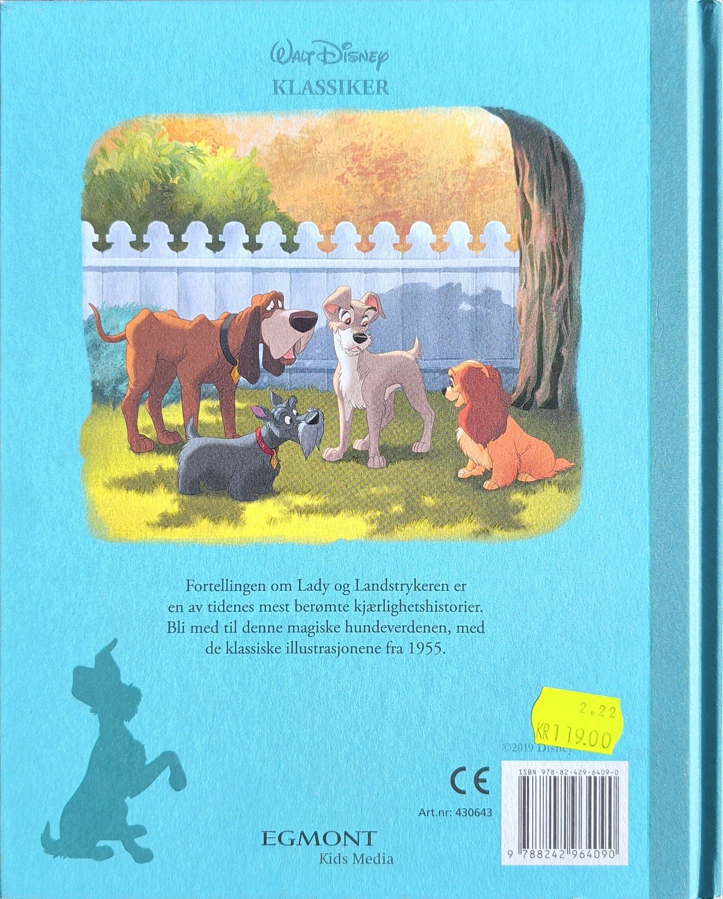 Lady og Landstrykeren. Brukte bøker av Walt Disney. Disney klassiker
