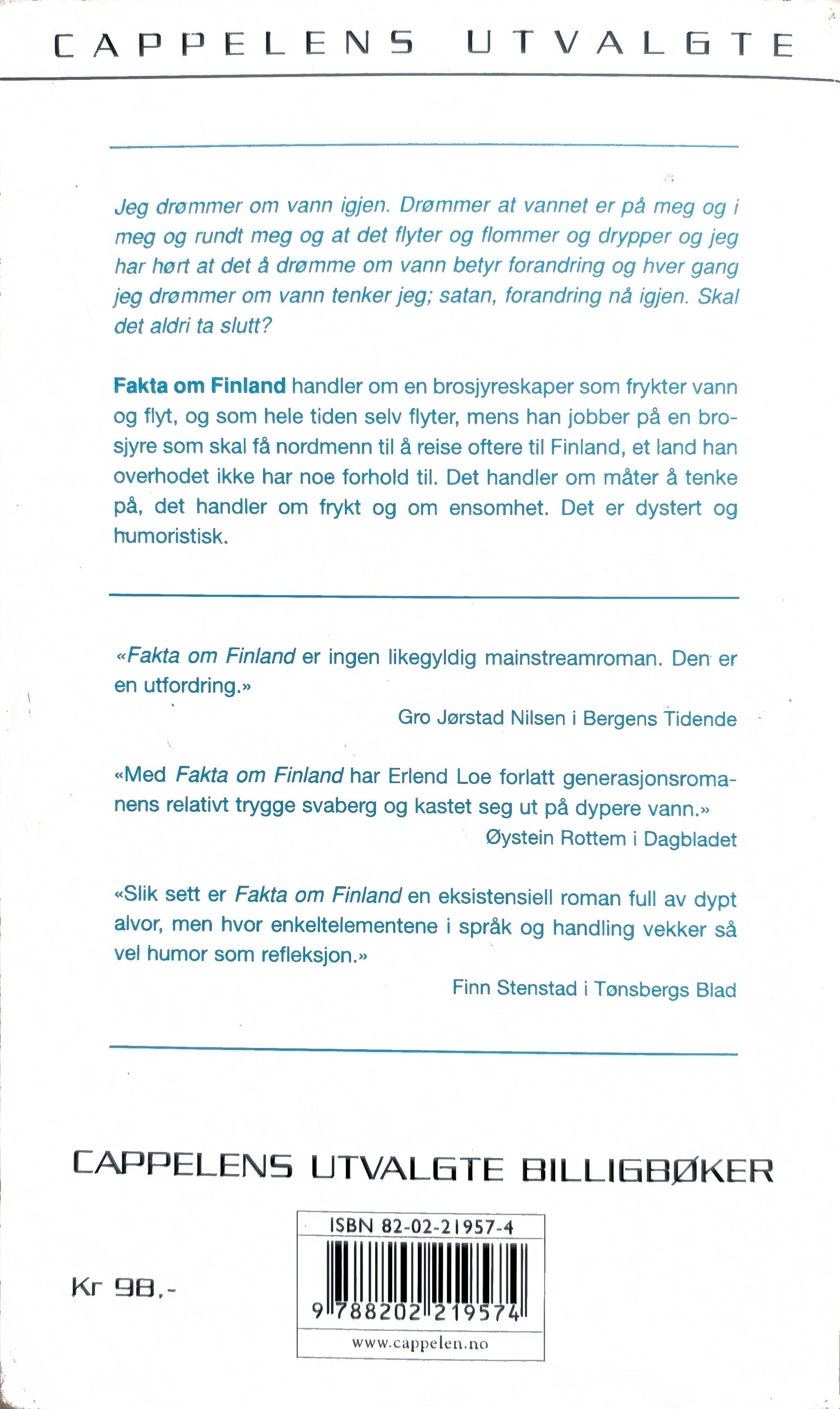 Fakta om Finland. Brukte bøker av Erlend Loe hos Inventaret