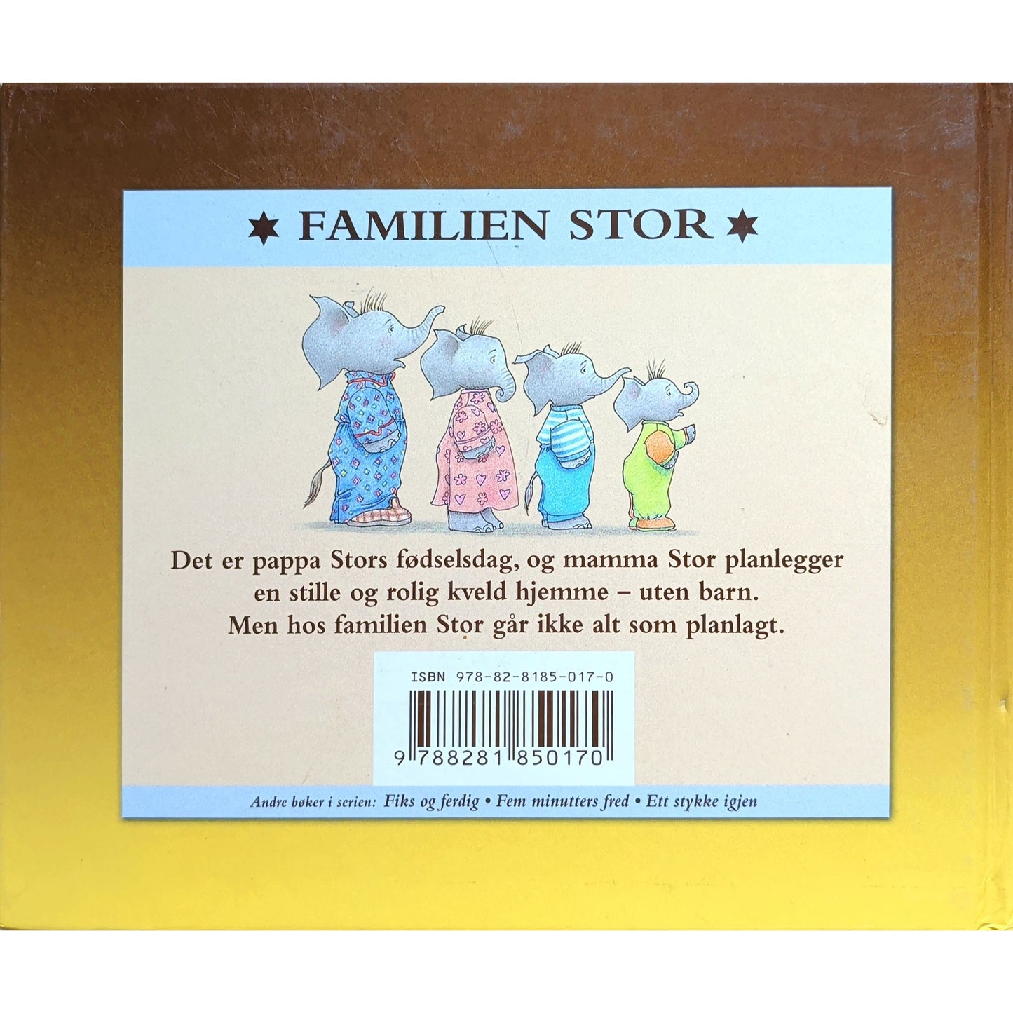 En stille kveld - Familien Stor. Brukte bøker av Jill Murphy