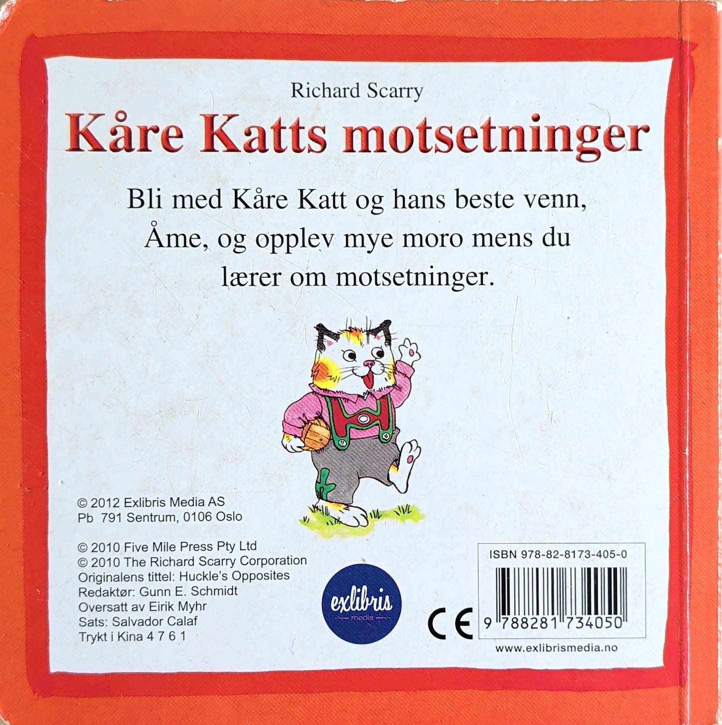 Kåre Katts motsetninger. Brukte kartonerte bøker av Richard Scarry