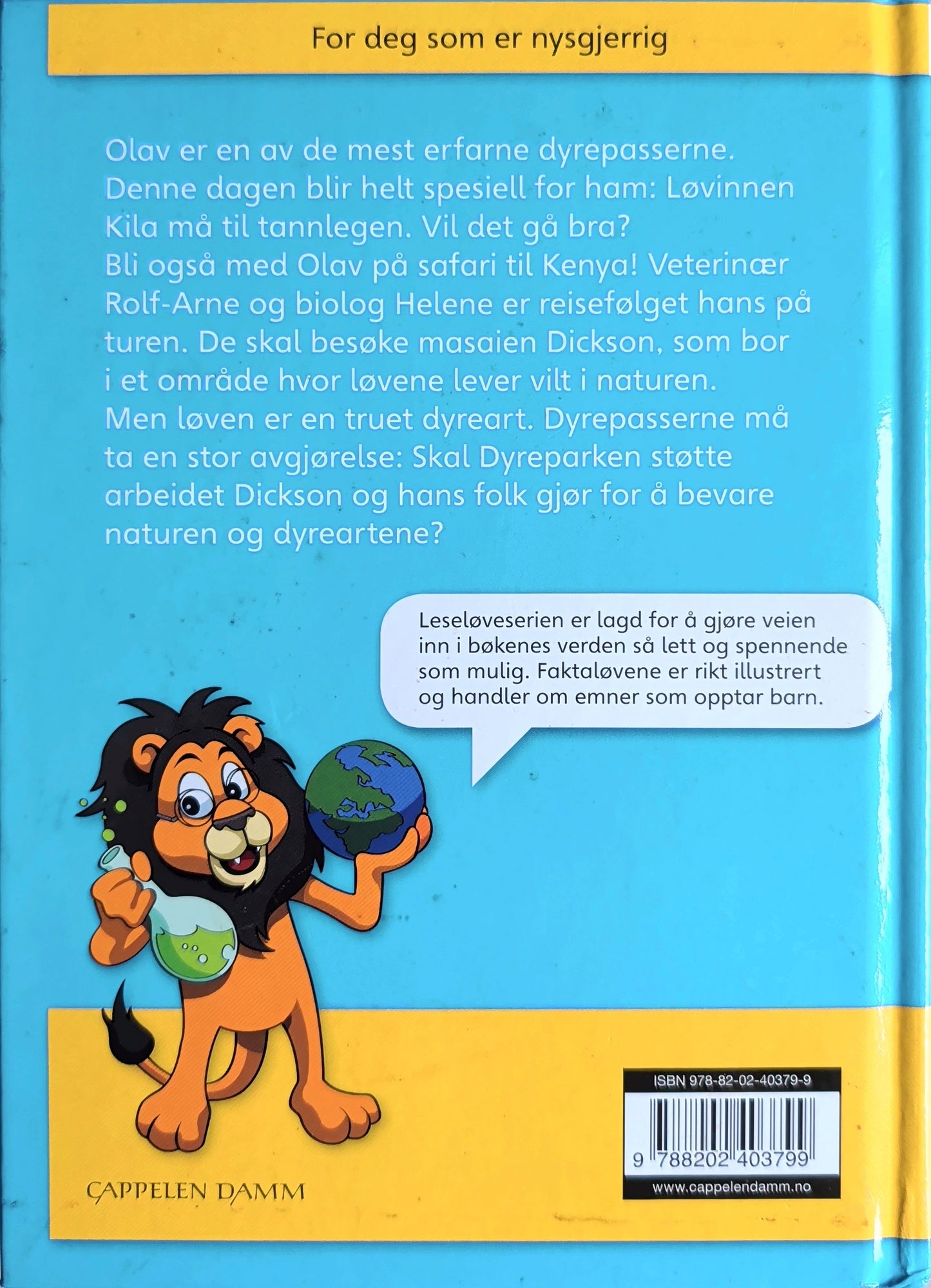 Dyrepasserne - Løve! Brukt Faktaløvebok av Lars Mæhle. Bruktbokhandel