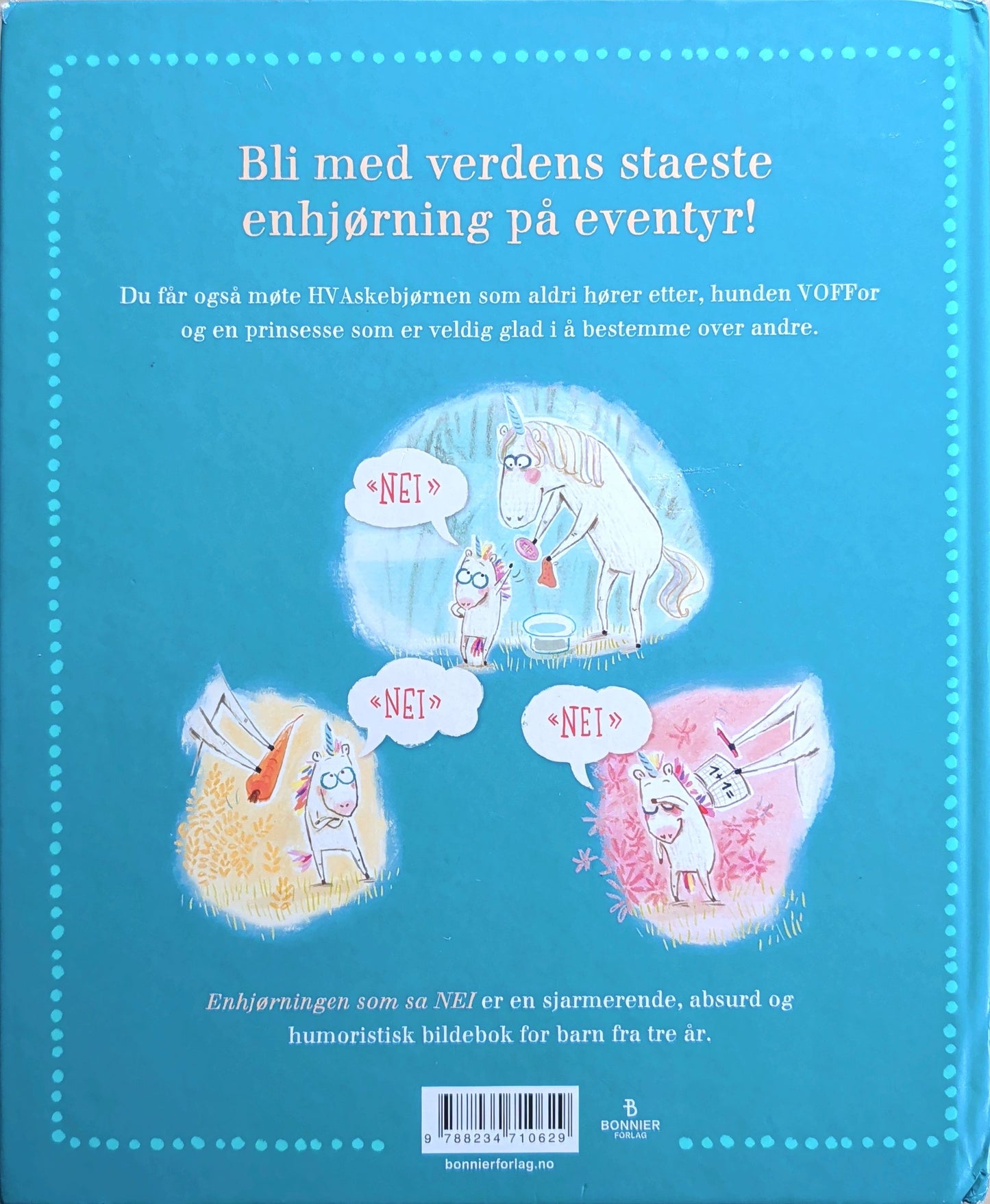 Enhjørningen som sa NEI, brukte bøker av Marc-Uwe Kling