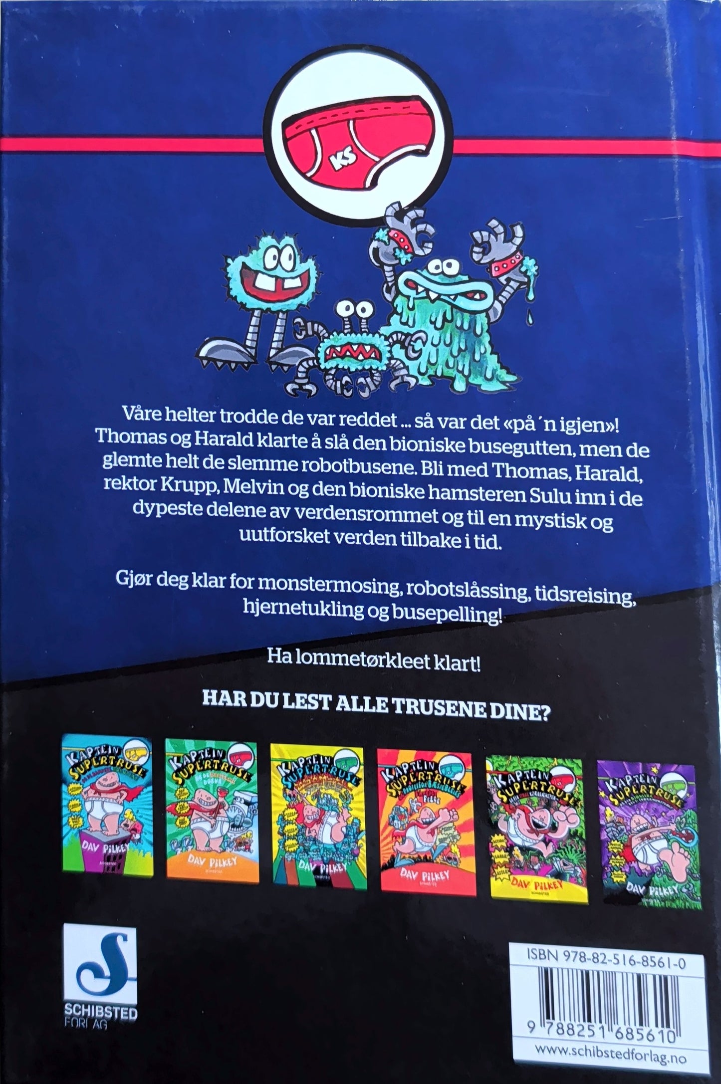 Kaptein Supertruse og den bioniske busegutten, del 2. Brukte bøker av Dav Pilkey