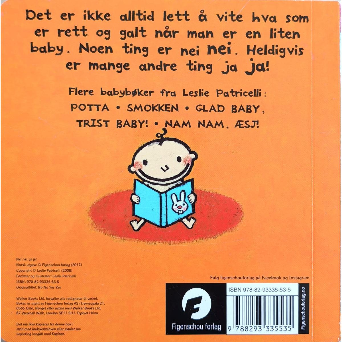 Nei, nei, ja, ja! Brukte bøker for små barn av Leslie Patricelli