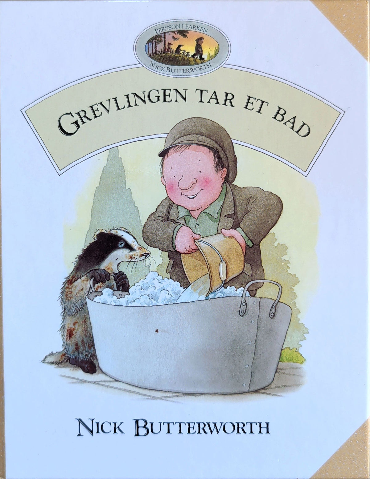 Grevlingen tar et bad, brukte bøker av Nick Butterworth