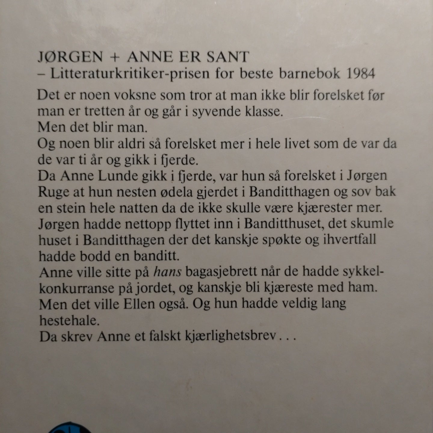 Hjorth, Vigdis: Jørgen + Anne er sant