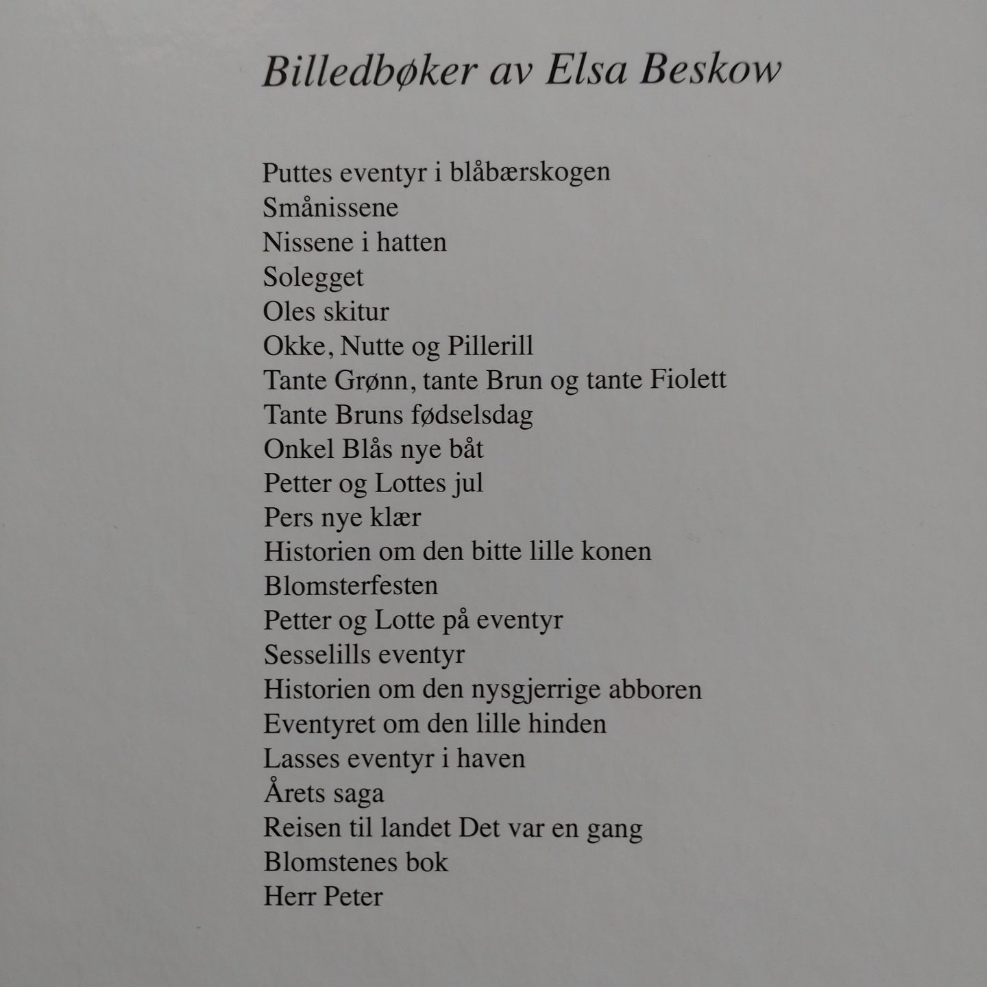 Beskow, Elsa: Okke, Nutte og Pillerill