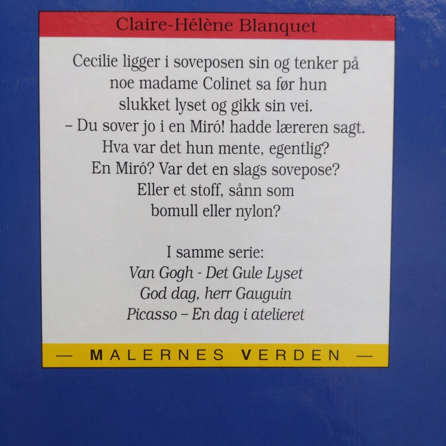 Blanquet, Claire-Hélène: Miró - Himmel og jord