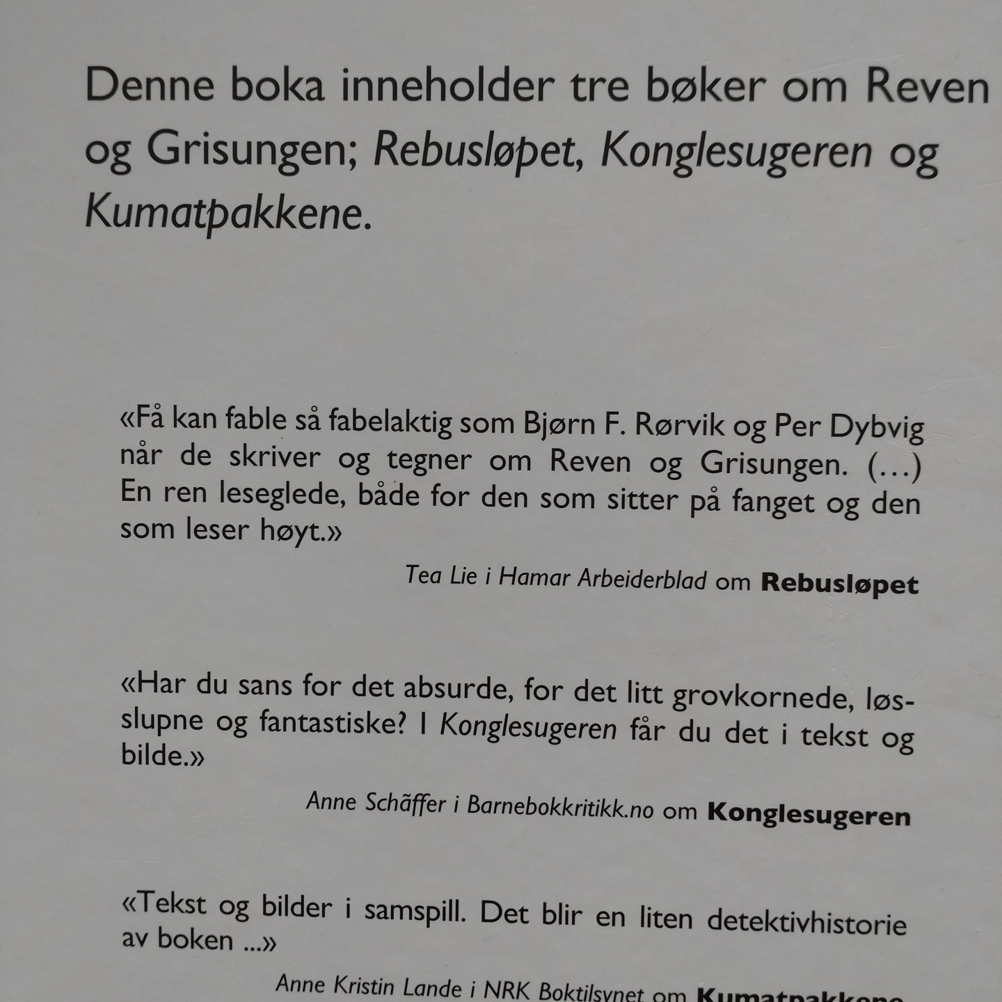 Rørvik, Bjørn F.: Reven og Grisungen samleutgave 4, 5 og 6