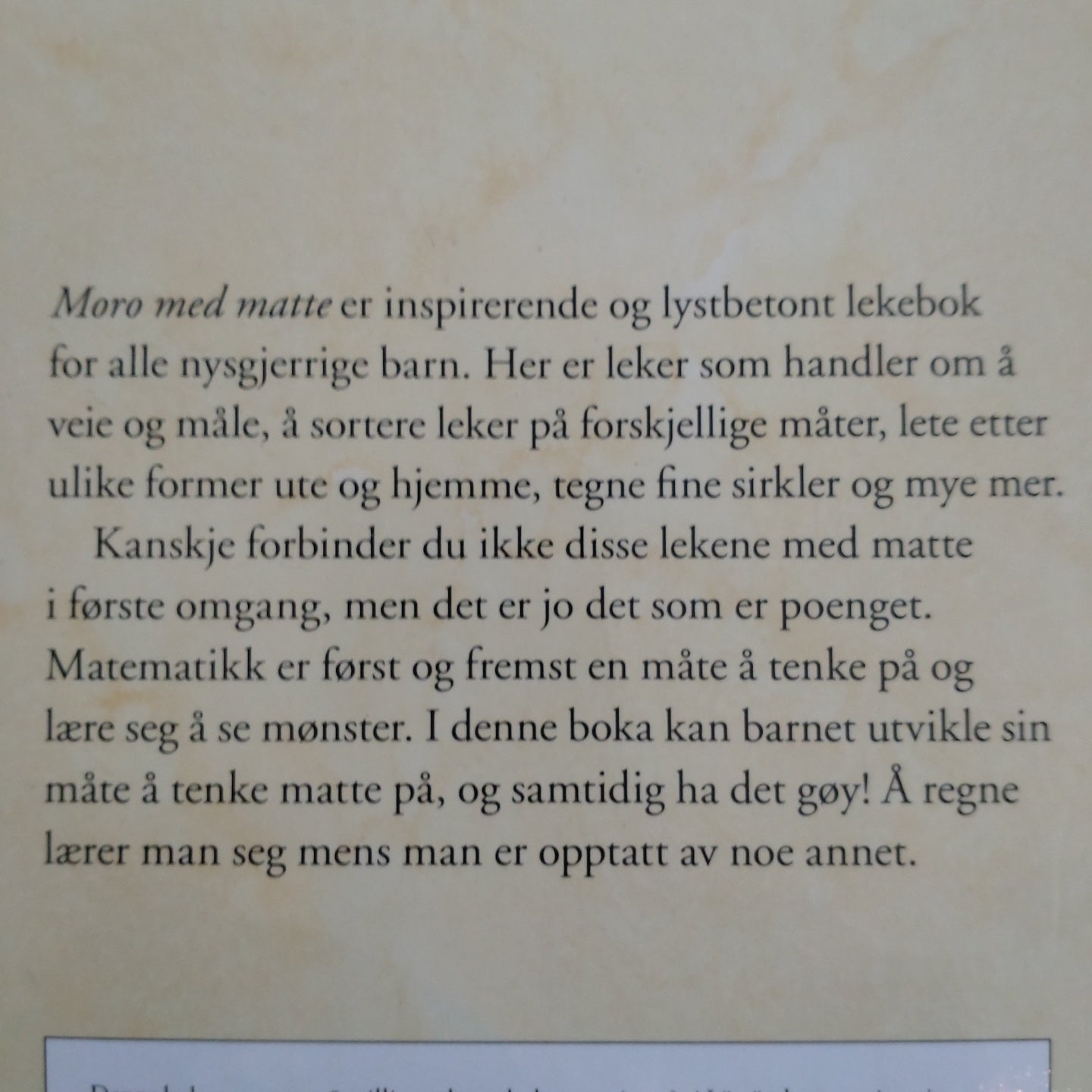 Dahl, Kristin: Moro med matte