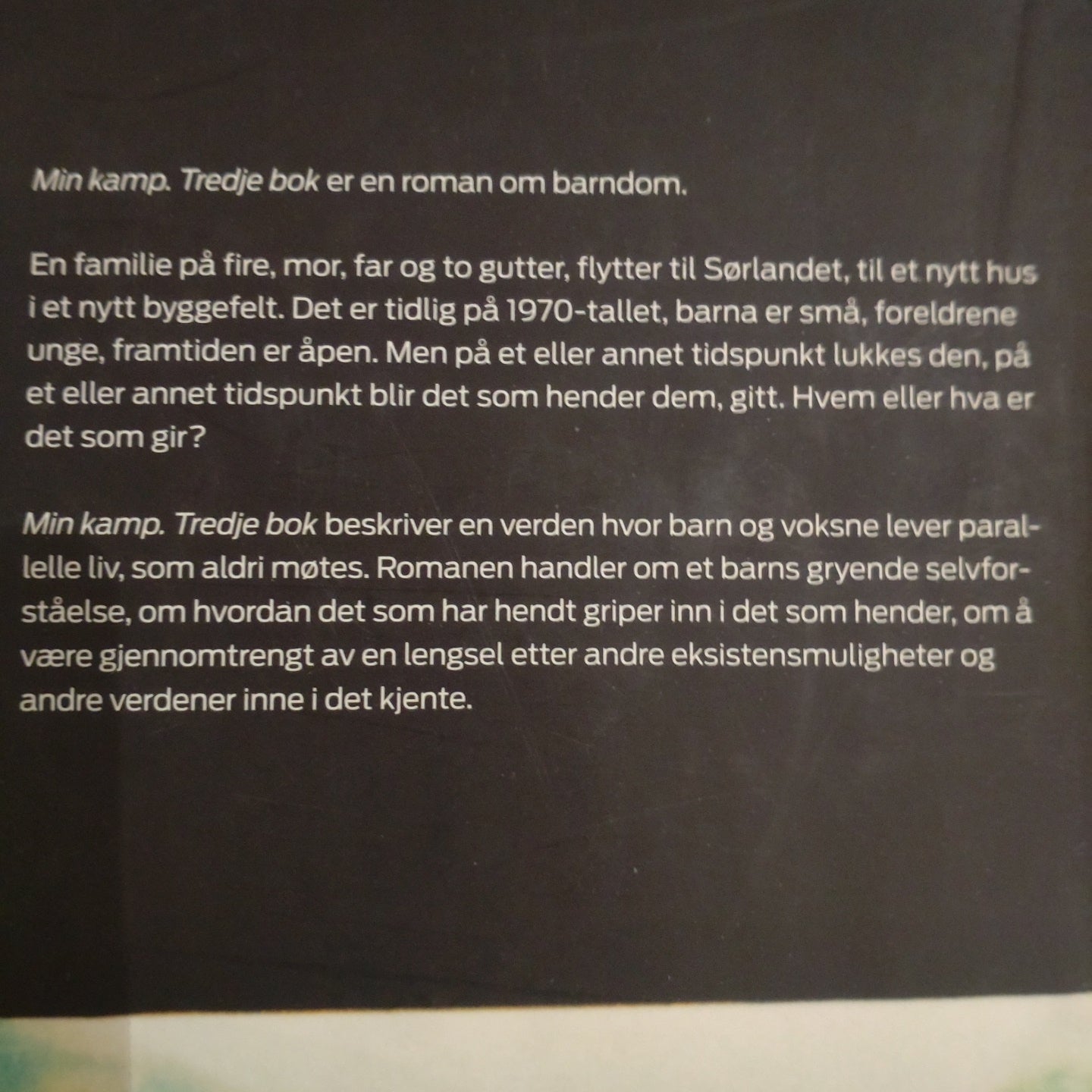 Knausgård, Karl Ove: Min kamp 3