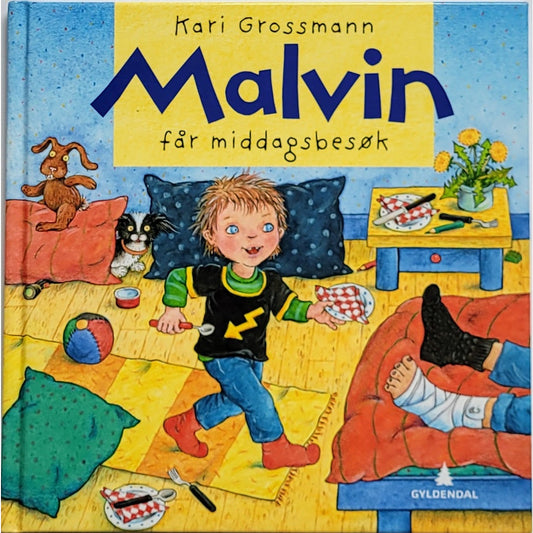 Malvin får middagsbesøk - Brukte bøker av Kari Grossmann