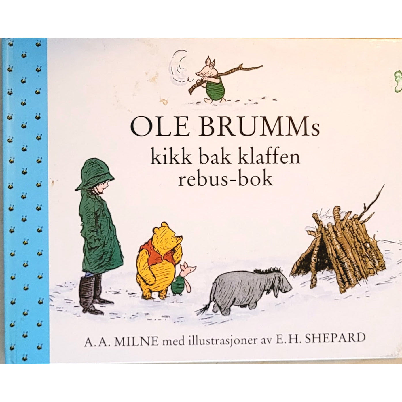 Ole Brumms kikk bak klaffen rebus-bok, brukte bøker av A.A. Milne