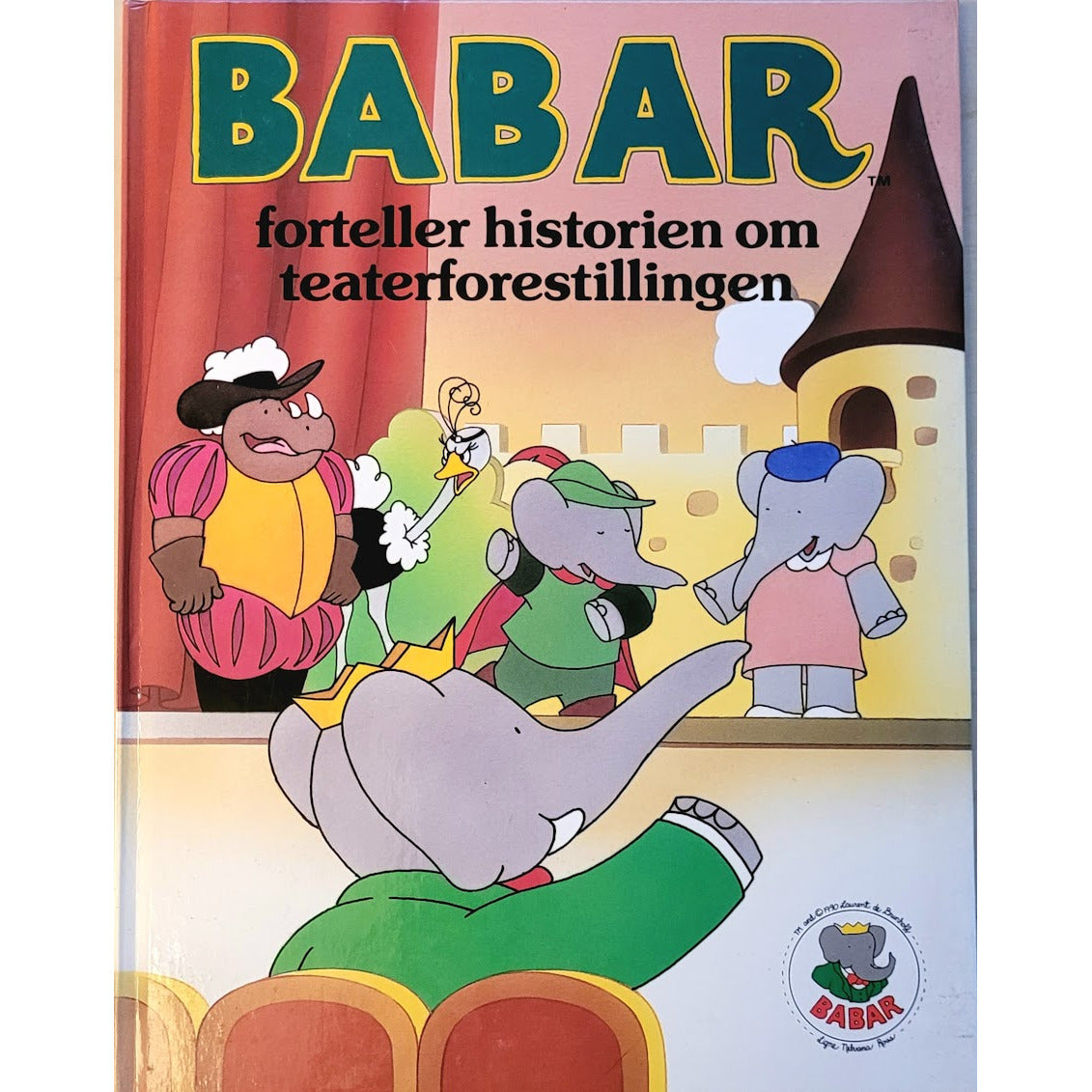 Babar forteller historien om teaterforestillingen, brukte bøker Jean og Laurent de Brunhoff