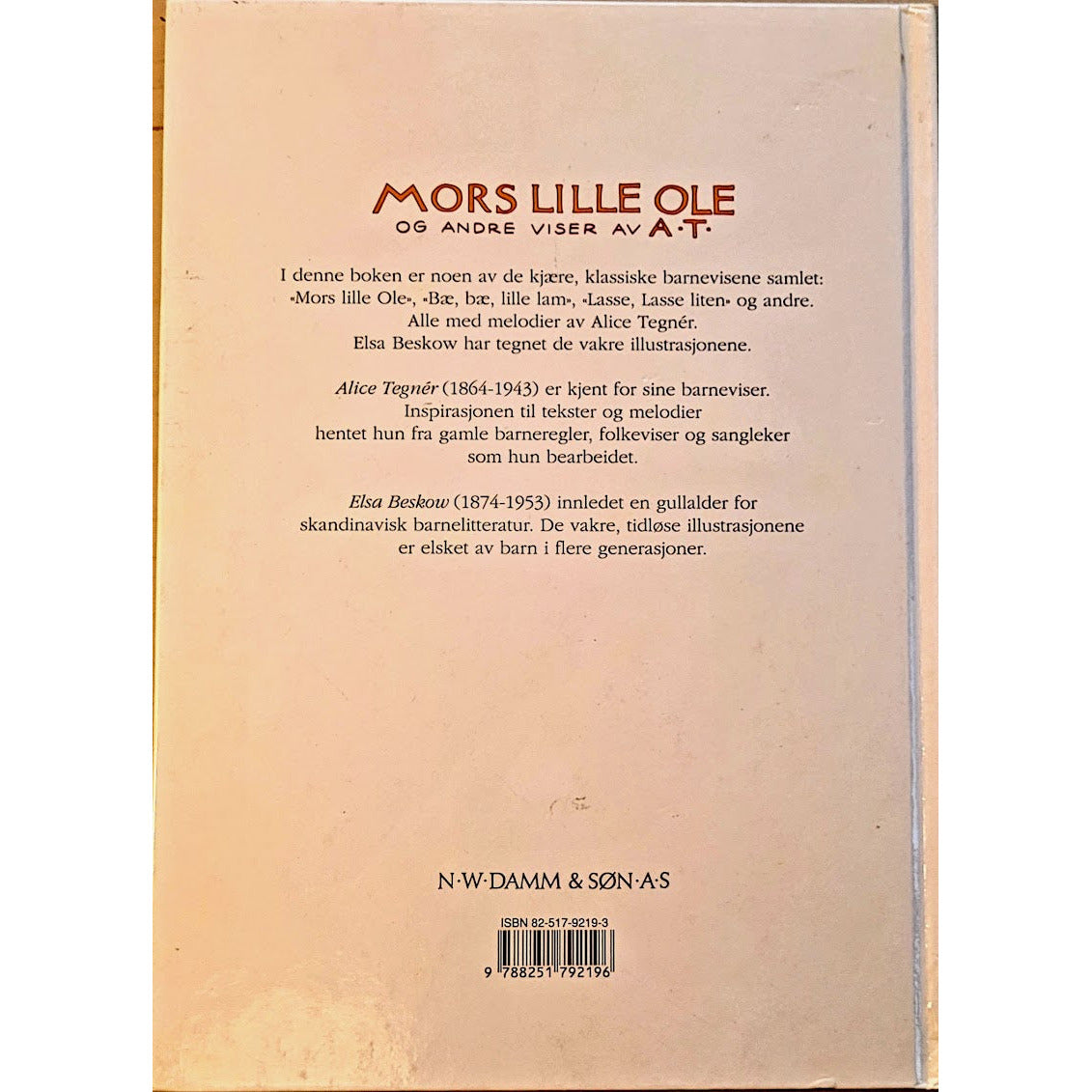 Mors lille Ole og andre viser av Alice Tegnér