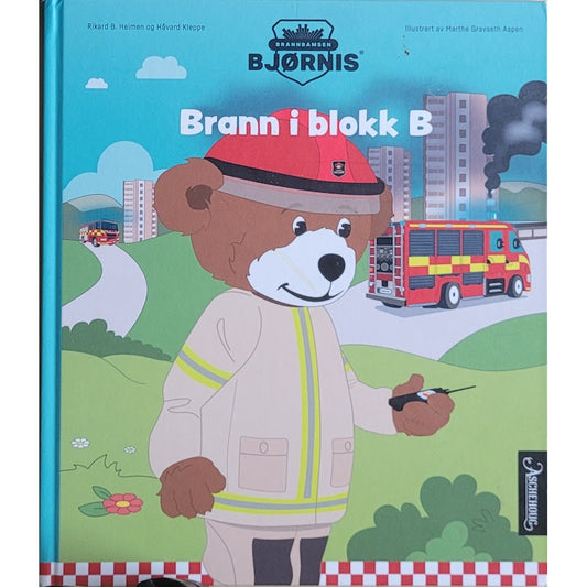 Brannbamsen Bjørnis - Brann i blokk B, brukte bøker av Rikard B. Heimen