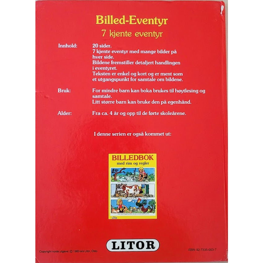 Billed-eventyr, 7 kjente eventyr