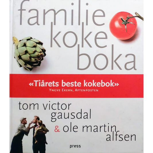 Familiekokeboka. Brukt bok av Tom Victor Gausdal og Ole Martin Alfsen