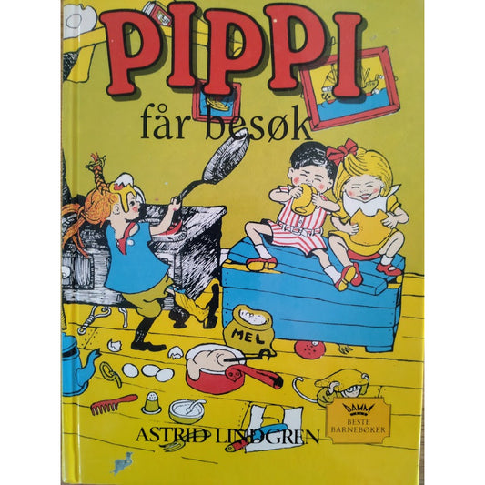 Pippi får besøk, brukte bøker av Astrid Lindgren