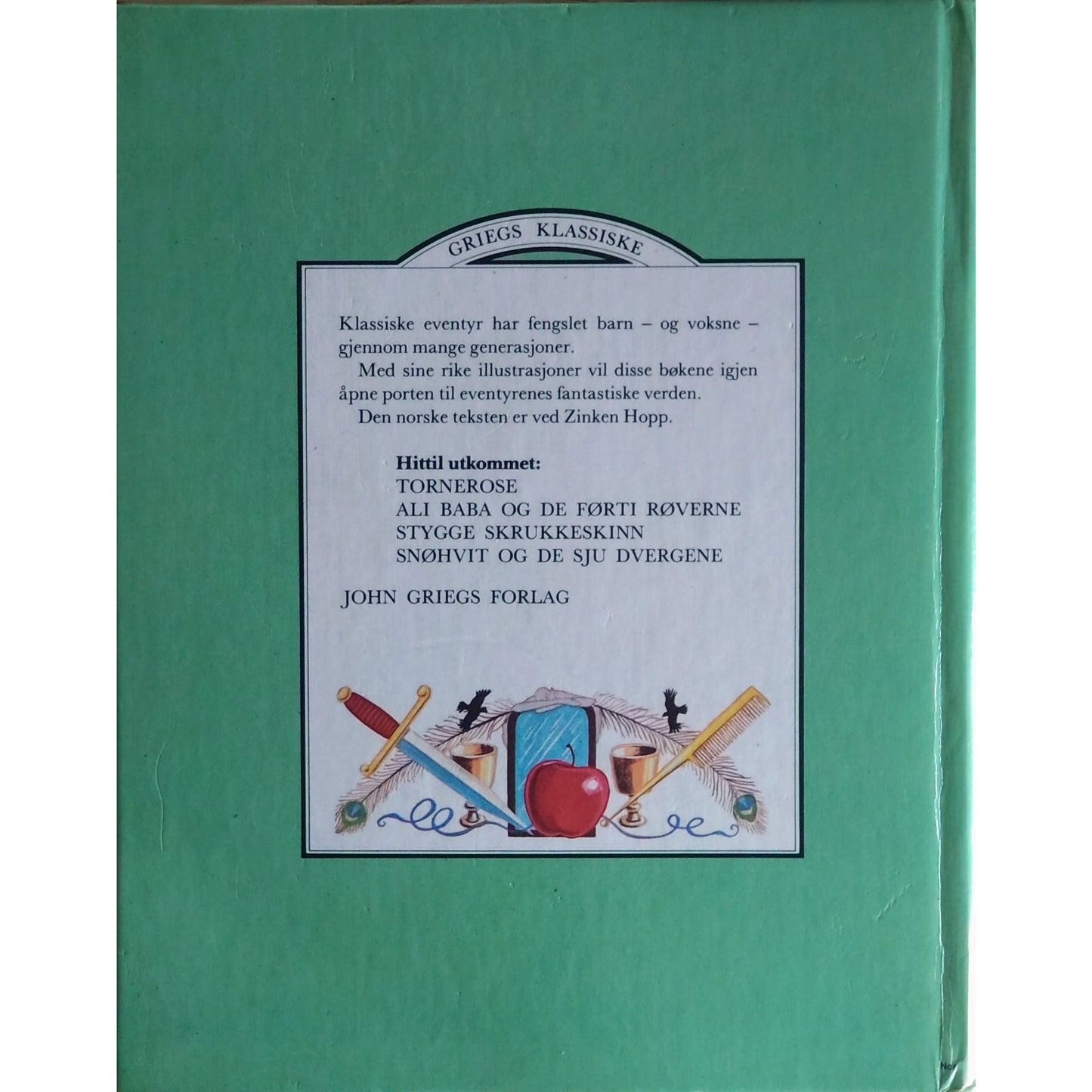 Snøhvit og de sju dvergene. Brukte barnebøker fra Griegs klassiske