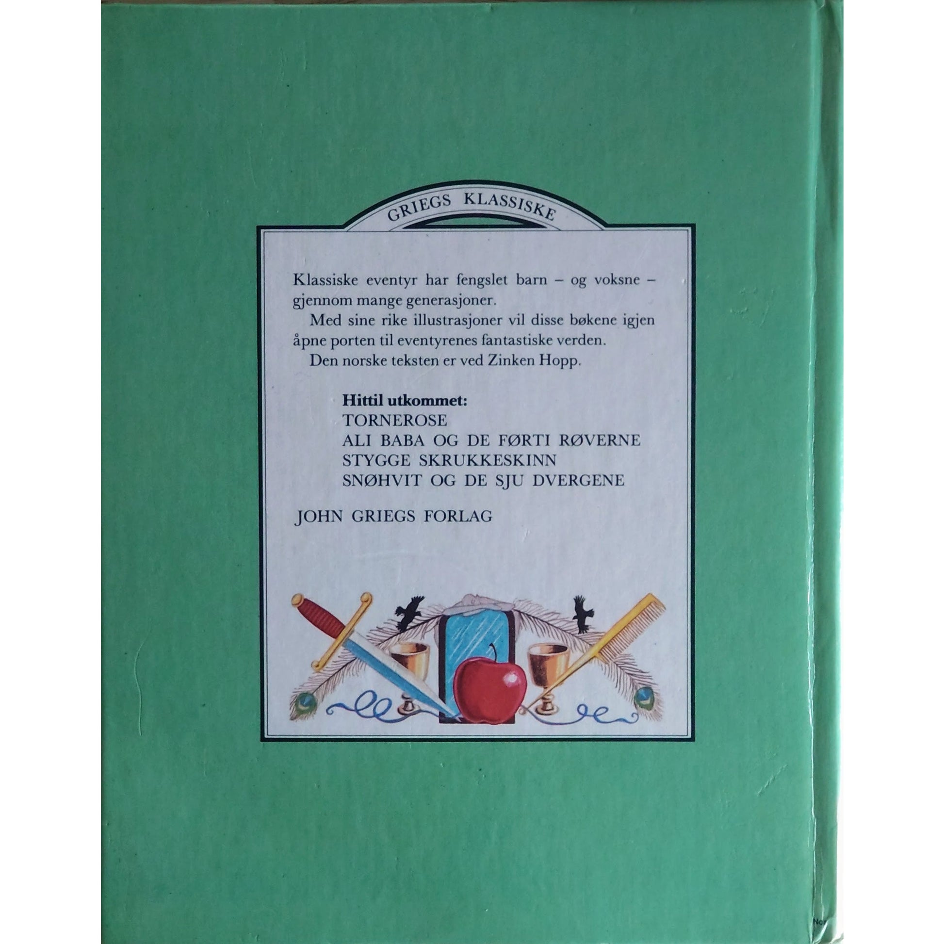 Snøhvit og de sju dvergene. Brukte barnebøker fra Griegs klassiske